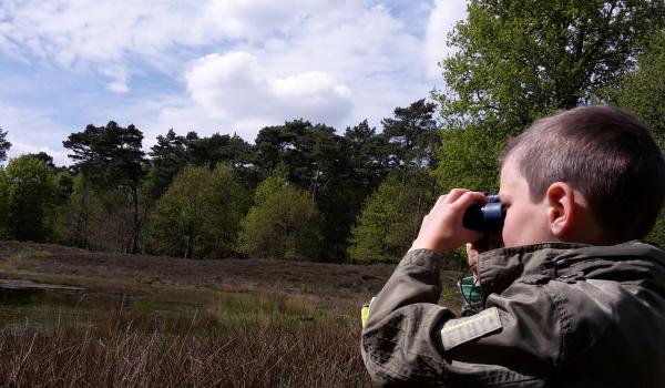 Wilde dieren bekijken met verrekijker!