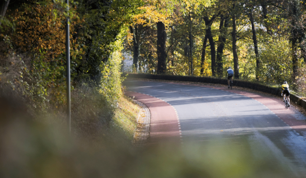 Climbing the mountain by bike